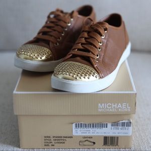 Michael Kors Leather Studded Sneaker